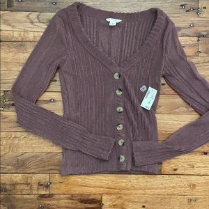 NWT purple body on long sleeve shirt